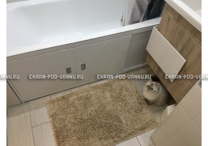 Экран из МДФ EMMY Монро 170 белый в алюминиевой раме – купить по цене 6400 руб. в интернет-магазине в городе Севастополь картинка 2