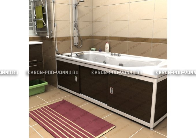 Экран из МДФ EMMY Монро 170 венге в алюминиевой раме – купить по цене 7200 руб. в интернет-магазине в городе Севастополь картинка 2
