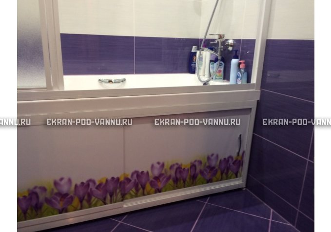 Экран на роликах EUROPLEX  Ирисы – купить по цене 12400 руб. в интернет-магазине в городе Севастополь картинка 3