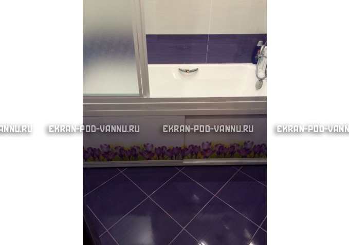 Экран на роликах EUROPLEX  Ирисы – купить по цене 12400 руб. в интернет-магазине в городе Севастополь картинка 4