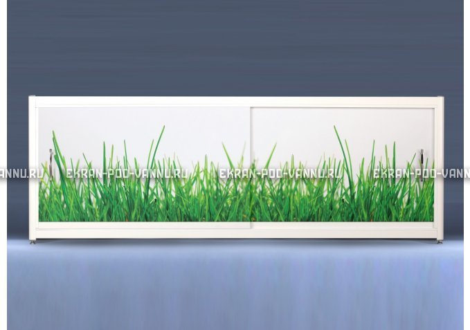 Экран на роликах EUROPLEX Трава – купить по цене 12400 руб. в интернет-магазине в городе Севастополь картинка 1