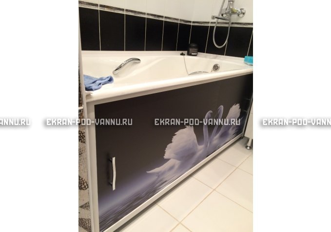 Раздвижной ФОТО экран - Лебеди – купить по цене 8500 руб. в интернет-магазине в городе Севастополь картинка 2