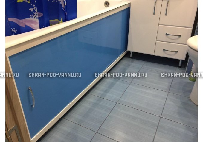 Раздвижной экран EUROPLEX Комфорт голубой – купить по цене 6750 руб. в интернет-магазине в городе Севастополь картинка 1