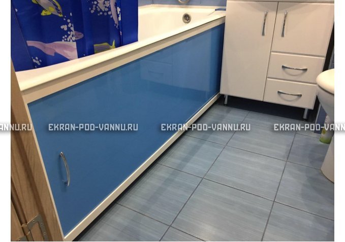 Раздвижной экран EUROPLEX Комфорт голубой – купить по цене 6750 руб. в интернет-магазине в городе Севастополь картинка 3