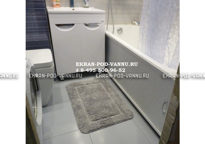 Раздвижной экран EUROPLEX Комфорт Серебро колотый лед – купить по цене 6550 руб. в интернет-магазине в городе Севастополь картинка 2