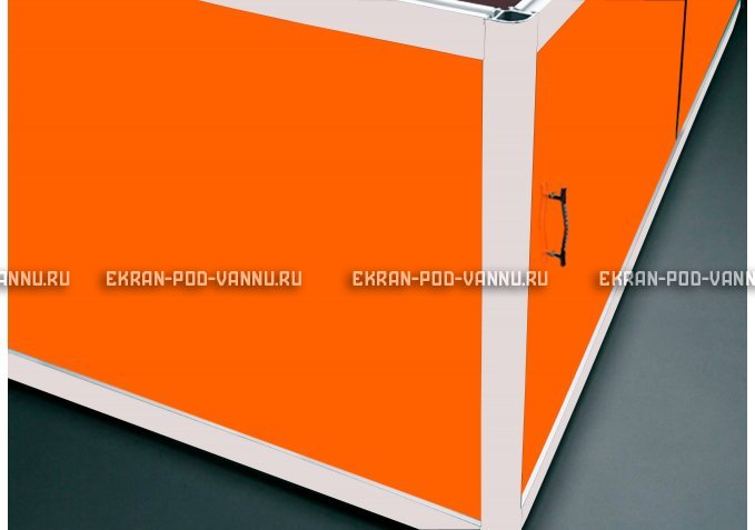 Угловой экран EUROPLEX Комфорт оранжевый – купить по цене 8180 руб. в интернет-магазине в городе Севастополь картинка 1
