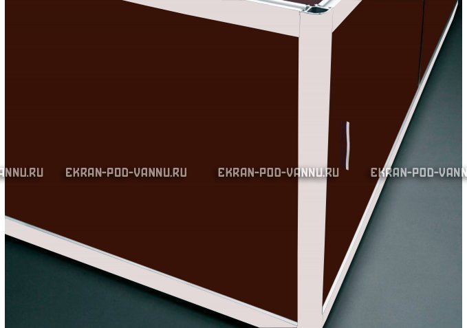 Угловой экран EUROPLEX Комфорт шоколад – купить по цене 8180 руб. в интернет-магазине в городе Севастополь картинка 1