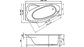 Акриловая ванна 1MarKa Gracia 150x94 – купить по цене 19400 руб. в интернет-магазине в городе Севастополь картинка 8